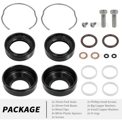 35mm Front Fork Leg Seals & Boots Rebuild Kit for Harley Sportster 1000 XLH Roadster XLS 1200 Super Glide Fat Bob 1975-1983