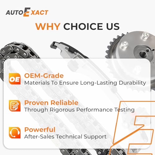Autoexact 2.5 2.7 Engine Timing Chain Kit W/VVT Sprocket Fit for 2009-2015 Toyota Avalon Camry Highlander RAV4 Sienna Venza 2013-2015 Lexus ES300h NX300h Replace 13540-36010 13050-36011 13070-0V030 - size: Fit For 2009-2015 Toyota Lexus-2.5/2.7