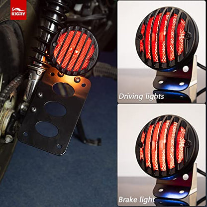 Motorcycle Tail Lights Chopper Side Mount Taillight LED Brake License Plate Light Compatible for Harley Bobber Cafe Racer Cruiser Honda Shadow Yamaha Suzuki Kawasaki(SMD LED) - color: SMD LED