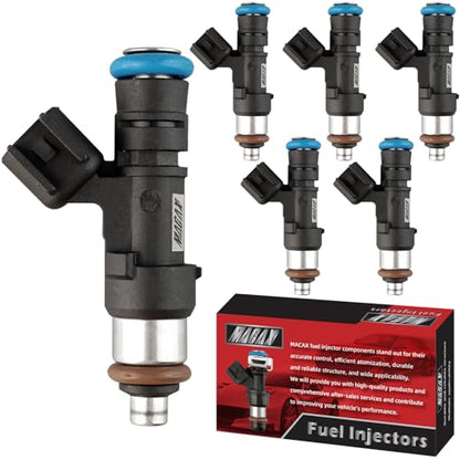 Set of 6 Fuel Injectors 0280158055 FJ10686 CM5147 FJ818 Replacement - size: 0280158055
