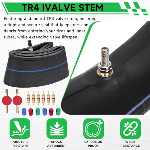 2.75/3.00-19" Motorcycle Heavy Duty Tire Inner Tube 70/100-19,2.75-19,2.75x19, 3.00-19 TR4 Staight Valve Stem for Most 300-19 Motocross Tires,Surron Light Bee X,Talaria and Segway X160/X260 Inner Tire - size: 2.75/3.00-19" 2pcs