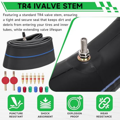 2.75/3.00-19" Motorcycle Heavy Duty Tire Inner Tube 70/100-19,2.75-19,2.75x19, 3.00-19 TR4 Staight Valve Stem for Most 300-19 Motocross Tires,Surron Light Bee X,Talaria and Segway X160/X260 Inner Tire - size: 2.75/3.00-19" 2pcs
