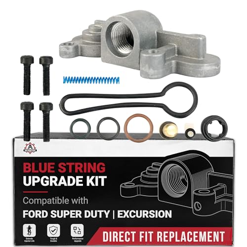 Fuel Pressure Regulator Kit - Compatible with Ford - Excursion, F-250 Super Duty, F-350 Super Duty - Blue Spring Kit - 6.0 Blue Spring Kit - Replaces 3C3Z-9T517-AG - 2003-2007