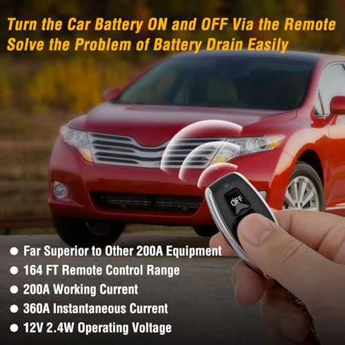 Nilight Remote Battery Disconnect Switch 12V 200A - color: 200A Remote Control