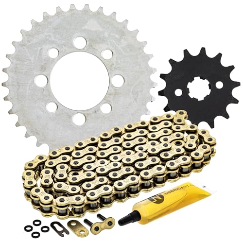 NICHE Drive Sprocket Chain Combo for Kawasaki KLX110 Suzuki DRZ110 Front 14 Rear 33 Tooth 420VM-X X-Ring 86 Links - size: X-Ring Chain