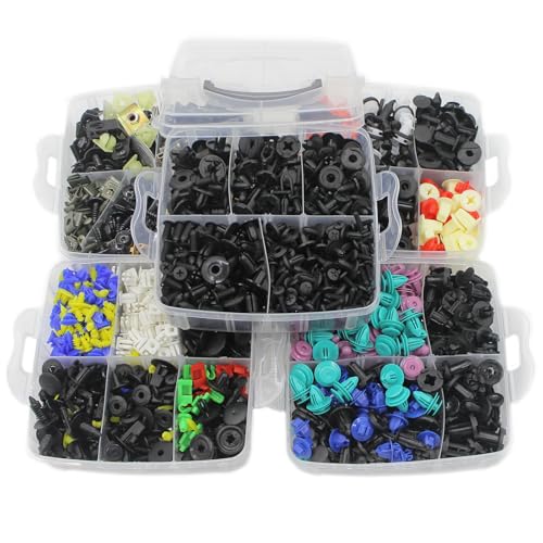 1970Pcs Push Retainer Clips, 52 Most Popular Sizes Fasteners Rivet - color: 1970 PCS