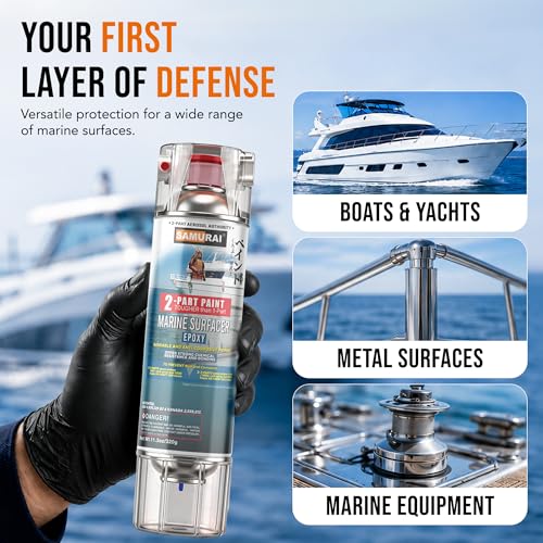 SAMURAI 2-Part Epoxy Spray Primer - Marine Surfacer Primer White - color: Primer White