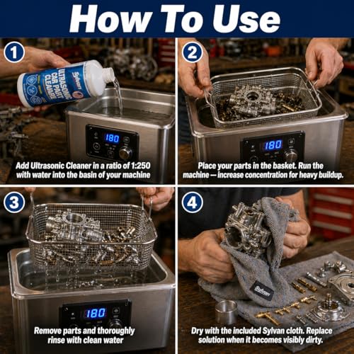 32 Oz. Ultrasonic Carburetor & Parts Cleaner Solution - size: 32 Fl Oz (Pack of 1)