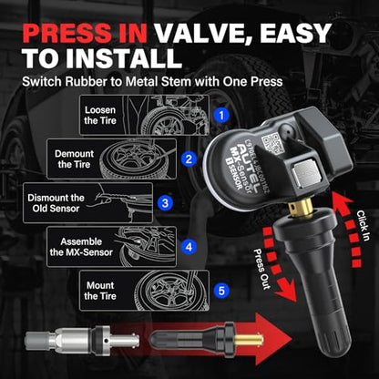 Autel TPMS Sensors 20-Pack, 2-in-1 MX-Sensor 315+433MHz Programmable,