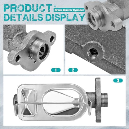 5358746 Brake Master Cylinder with Reservoir and Cap Compatible with Jeep Vehicles - CJ5 1978-1983, CJ7 1978-1986, Scrambler 1981-1985, Replaces M39366, 5359745, 8133921, 8983500995 - size: M39366