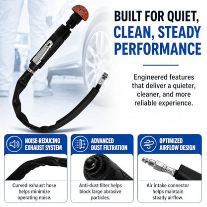 Air Tire Repair Polish Patch Kit with 2500RPM Air Tire Buffer