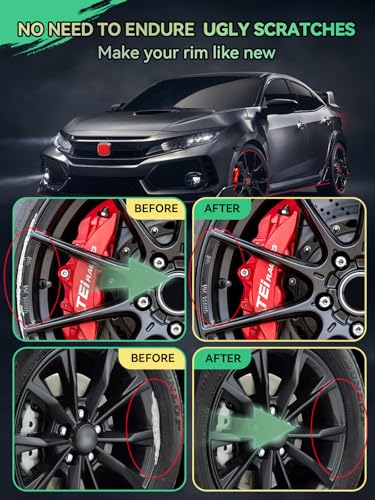 Gloss Black Rim Touch Up Paint for Honda,Wheel Scratch Repair Kit for Curb Rash, Rim Repair Kit Color Match Honda Gloss Black Wheel Paint,Long lasting, Resists Water, Uv Rays - color: Gloss Black, style: Honda