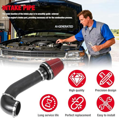 4'' LS Swap Cold Air Intake Kit Compatible with LS1 LS2 LSX LQ4 LQ9 Restomod Camaro Chevelle GTO Monte Carlo Caprice