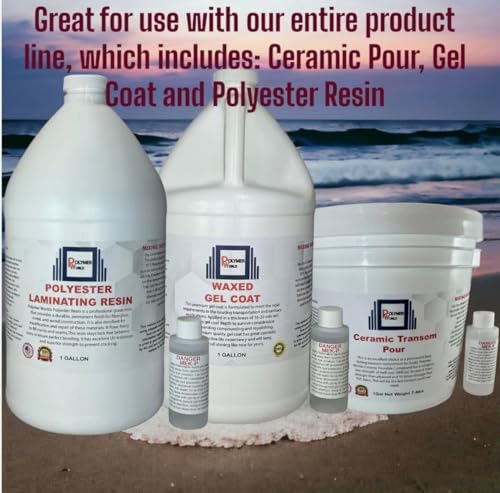 Polymer World- Polyester Resin 1.5x50x5 Yard Chopped Strand Mat, Fiberglass Kit for Boats, Cars, Surfboard, RV Canoes, Jetski,Watercraft, with MEKP - size: Poly Res 1.5x50x5 Yard Chopped Strand Mat