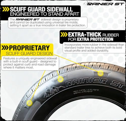 eCustomrim Radial Trailer Tire Rim Assembly ST205/75R14 5 Lug LRC Silver
