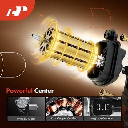 A-Premium Front Passenger Side Power Window Regulator with Motor (6-Pin) - style: Front Passenger Side