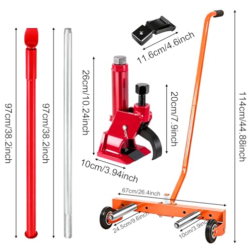 Manual Tire Bead Breaker and Tire Bead Breaker Slide Hammer and Tire Dolly for Tire Changing Tool Tire Changer Kit