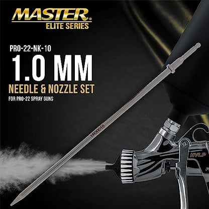 Master Elite PRO-22 Series 1.0 mm Needle, Fluid Nozzle and Air Cap Set Only - size: 1