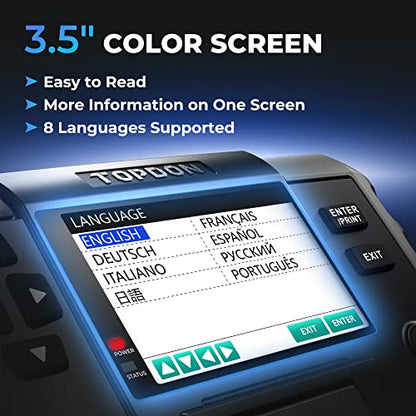 TOPDON BT600 12V 24V Car Battery Tester, 3.5" Screen with Built-in Printer