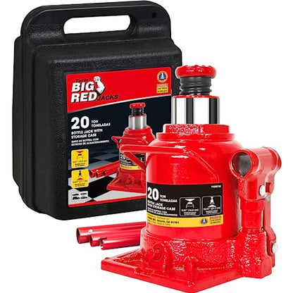BIG RED T92007S Torin Hydraulic Bottle Jack with Carrying Case, 20 Ton (40,000 lb) Capacity - size: 20 Ton (40,000 lbs), style: 20 Ton(40,000 LBs) / storage case