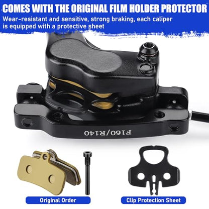 TOBWOLF MTB Hydraulic Disc Brake Set, Four-Piston Bike Brake Upgrade Kit - color: Upgrade Hydraulic Disc Brake Set - Four Piston