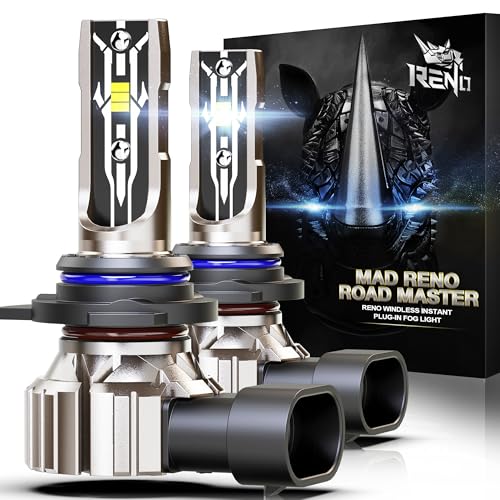 RENO 9012 Bulb, Fanless HIR2/9012 Light Bulb 800% Brighter 6500K Fog Bulb - size: 9012