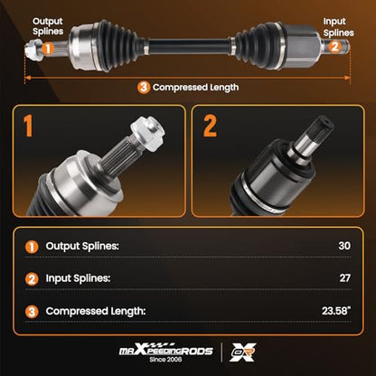 maXpeedingrods Front Left or Right CV Axle Assembly for Jeep Compass - size: for NCV82055