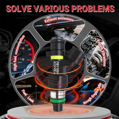 FBY2850 Fuel Injector Compatible with Nissan 2.0L 1.8L Set of 4 - size: FBY2850