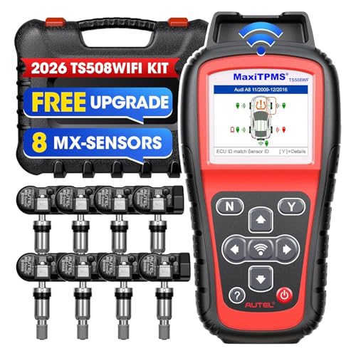 Autel TPMS Programming Tool TS508WF + 8PCS Universal Metal Valve MX-Sensors