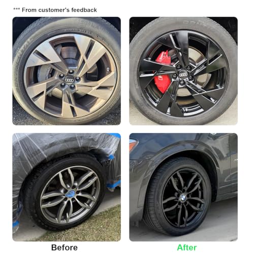NADAMOO Black Spray Paint for Wheels, Semi-Gloss - color: Black, size: 13 Ounce (Pack of 4)