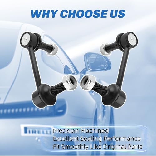 Sway Bar Link Front & Rear Sway Bar Links Compatible with Buick Rainier Chevy SSR Trailblazer GMC Envoy Isuzu Ascender Oldsmobile Bravada Saab 9-7X Stabilizer Sway Bar End Links - size: K6667, K6668, K80824, K80825