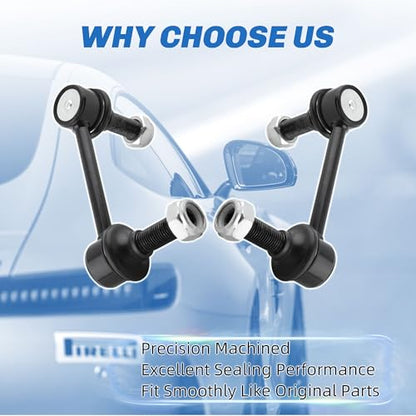 Sway Bar Link Front & Rear Sway Bar Links Compatible with Buick Rainier Chevy SSR Trailblazer GMC Envoy Isuzu Ascender Oldsmobile Bravada Saab 9-7X Stabilizer Sway Bar End Links - size: K6667, K6668, K80824, K80825
