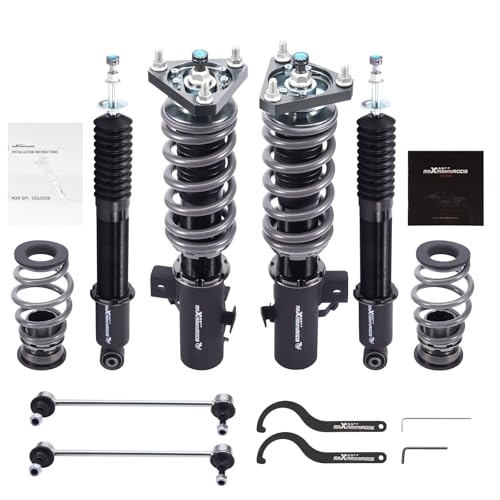 maXpeedingrods Coilover for Honda Civic 2012-2015 FG3 FB2, 24 Levels Damper Adjustable Coilovers Suspension Kit, Height Adjustable Shock Absorber Struts, T7 Upgrade Racing Series Lowering Kit, Black - style: Civic 2012-2015