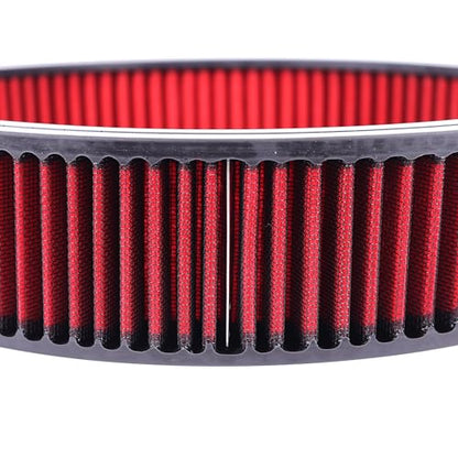 14"x3" Round Air Cleaner Filter Element High Flow (Red) - size: 14" x 3" Red