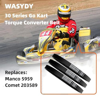 3pcs 30 Series Go Kart Drive Belt Replaces Manco 5959 / Comet 203589