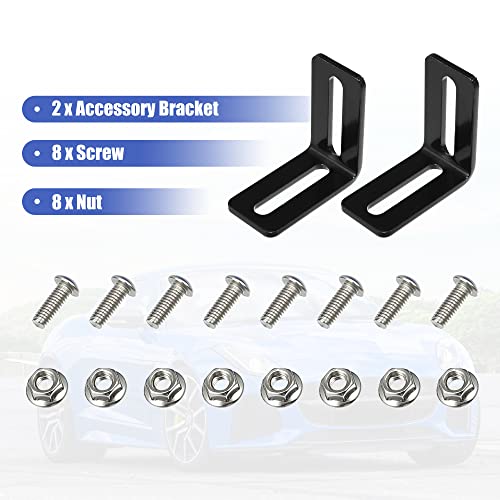 X AUTOHAUX Universal Oil Cooler Mounting Bracket Kit 330mm Aluminum Alloy Engine Oil Cooler Radiator Adapter Kit Oil Cooler Bracket Kit Black Transmission Oil Cooler Mounting Kit (Pack of 2) - size: 1.57" (Pack of 2)