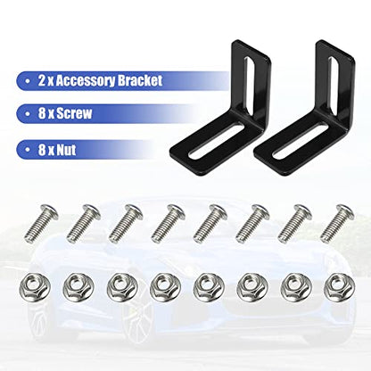 X AUTOHAUX Universal Oil Cooler Mounting Bracket Kit 330mm Aluminum Alloy Engine Oil Cooler Radiator Adapter Kit Oil Cooler Bracket Kit Black Transmission Oil Cooler Mounting Kit (Pack of 2) - size: 1.57" (Pack of 2)