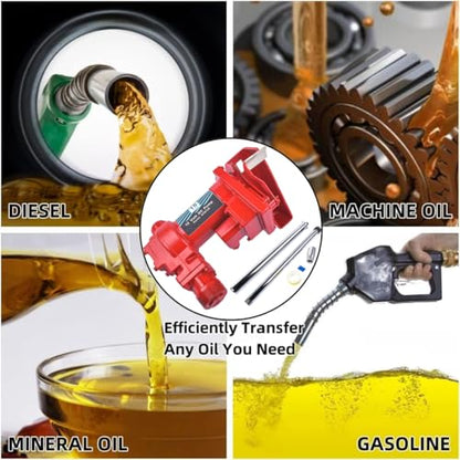 15GPM 12 Volt Fuel Transfer Pump DC Transfer Pump Cast Iron Heavy Duty Transfer Pump for Gasoline Diesel Kerosene Ethanol Methanol Blends Biodiesel Vahaha - color: 15GPM Red