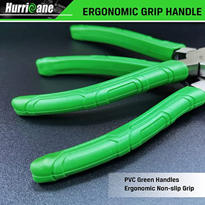 HURRICANE 4 Pieces Snap Ring Pliers Set, 7 Inch Internal & External Circlip Pliers Kit, CR-V Straight & Bent Jaw Pliers, Ideal for Ring Remover Retaining and Remove Hoses, with Portable Storage Pouch
