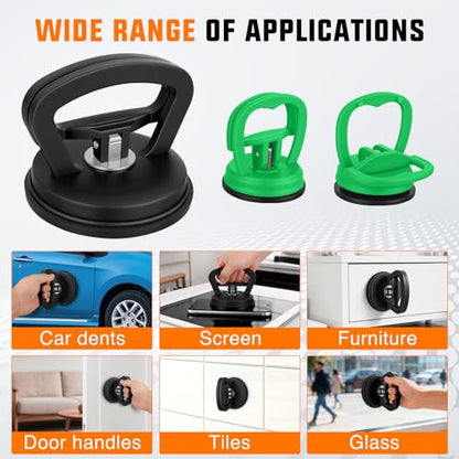 GOOACC Car Dent Puller 3 Pack Black Green Powerful Suction Cup Puller - color: Black+Green
