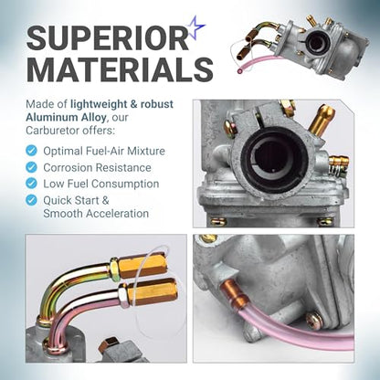 BlueStars PW50 Carburetor Kit - Compatible with Yamaha PW50 Peewee 1981-09