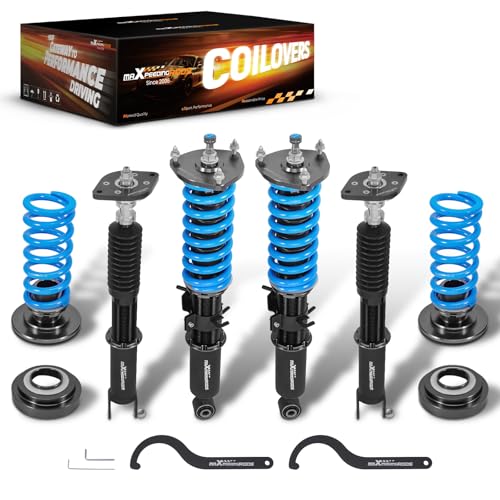 maXpeedingrods Coilover for Infiniti G35 RWD 2007-2008, for Infiniti G37 RWD 2008-2013, for Infiniti Q40/Q60 RWD 2014-2015, 24 Levels Damper Adjustable T6 Upgraded Lowering Kits Blue