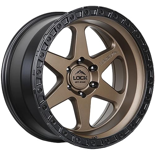 LOCK OFFROAD OLYMPUS-8969MRMBR1 18X9-6X139.7 1et - Matte Desert Bronze with Matte Black Ring - color: Matte Desert Bronze with Matte Black Ring, size: 17x9 | 5x127 -12mm, 18x9 6x139.7 +1mm, 20x10 -24mm