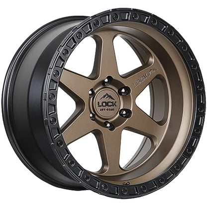 LOCK OFFROAD OLYMPUS-8969MRMBR1 18X9-6X139.7 1et - Matte Desert Bronze with Matte Black Ring - color: Matte Desert Bronze with Matte Black Ring, size: 17x9 | 5x127 -12mm, 18x9 6x139.7 +1mm, 20x10 -24mm
