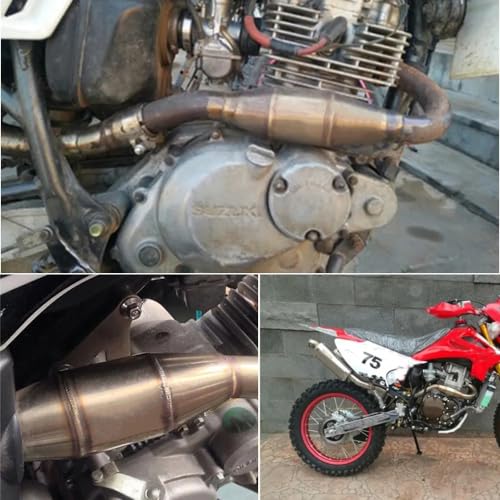 Exhaust Pipe Resonator Baffle Muffler DB Killer Quiet Mid Pipe Expansion Chamber Silencer Noise Eliminator Deadener for Motorcycle ATV UTV Go Kart (C), SCL-2018070016 - size: C