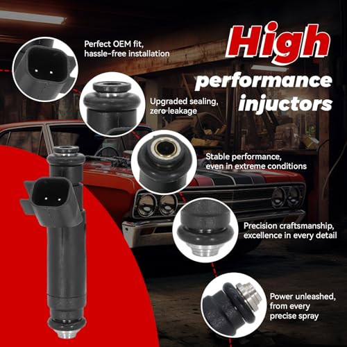 6-Pack Fuel Injectors Set | Compatible with Ford Taurus 2000-2007 Mercury Sable 2000-2005 3.0L V6 VIN:U| Replaces FJ320 6F1Z9H529B YF1Z9F593FA - size: 6 X FJ320