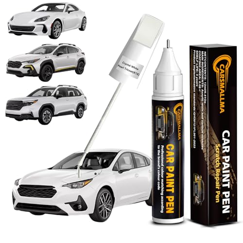 K1X Crystal White Pearl Tricoat Car Touch Up Paint for Subaru, Color Accurate Car Paint Scratch Repair Pen Kit Quick & Easy Fix Vehicle Chips and Automotive Nicks Scuff - color: Crystal White Pearl Tricoat(K1X) for ester/2024 Ascent/2024 Impreza/2025 Lega