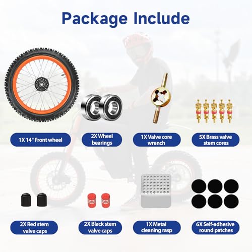 14'' Front Wheel Assembly for Tutti Soleil 01 Electric Dirt Bike - size: Front Wheel