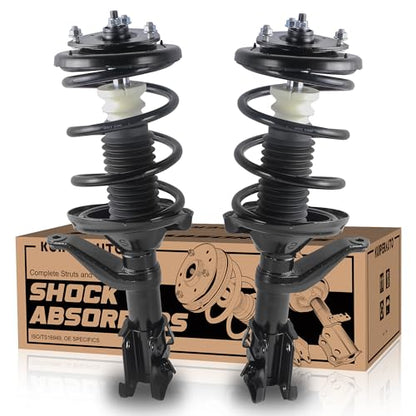 KUIPERAUTO 172144 172143 Complete Front Struts Coil Spring Assembly Compatible for 2002 2003 2004 2005 2006 CR-V LX EX SE 2.4L Front Pair Set Replacement Shock Absorbers - size: 2x Front Struts, style: 2002-2006
