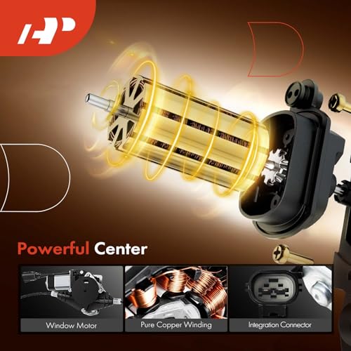 A-Premium Rear Driver Side Power Window Regulator with Motor (2-Pin) - style: Rear Driver Side (LH)